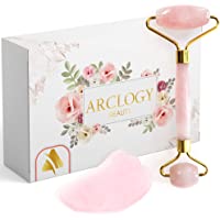 Quartz Jade Roll- Gua Sha Jade Roller Authentic Massager- Natural Roller Anti Aging Facial Massage- Anti Aging Eye- Face…
